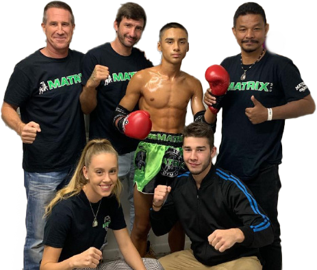 Muay Thai fighters sparring